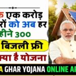 PM Surya Ghar Yojana 2024: पीएम सूर्य घर योजना के तहत 300 यूनिट बिजली प्रतिमाह फ्री, ऑनलाइन आवेदन शुरू, Sarkari yojana